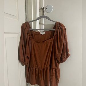LOFT Dark Orange Blouse